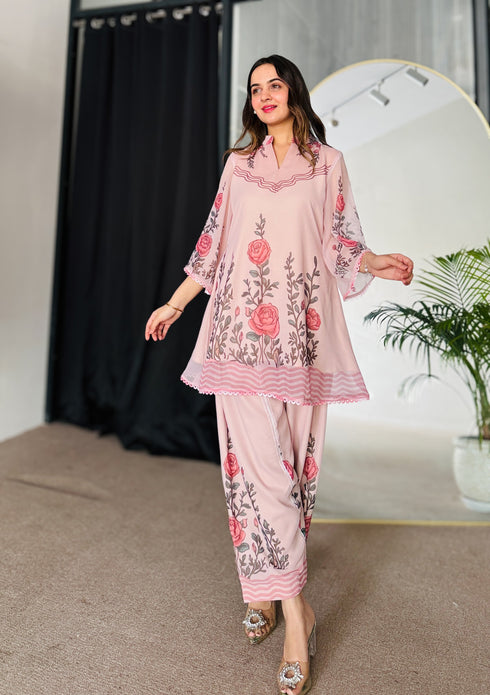 Sunehri Floral Kurta Set
